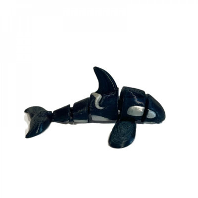 3D Printed And Whale Figurine