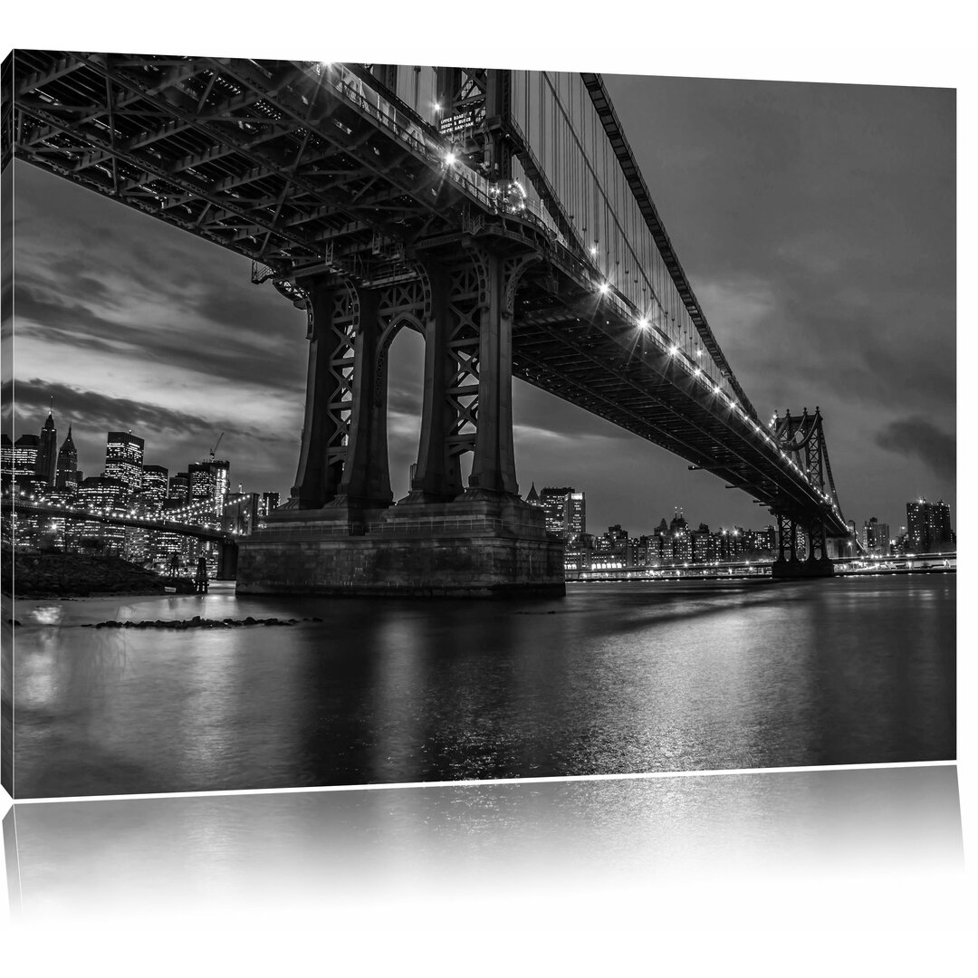 Leinwandbild „Manhattan Brücke New York“, Fotodruck