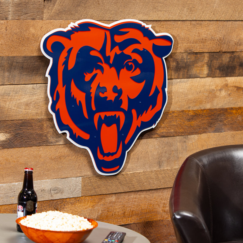 Art mural en métal Chicago Bears