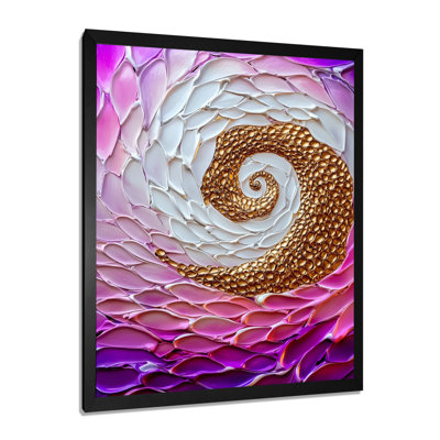 Luminous Spiral Of Glam Purple II - Abstract Spirals Print Wall Art