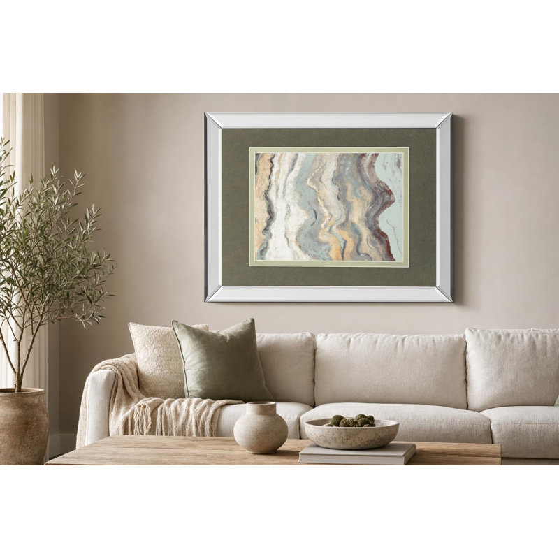 Cool Flow I Wall Art - 34" x 40" - Mirrored Frame