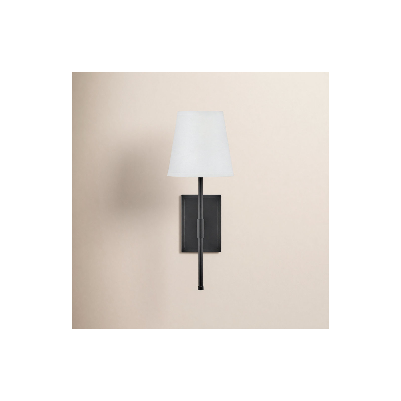 Janis Single Light Steel Dimmable Wallchiere, Black