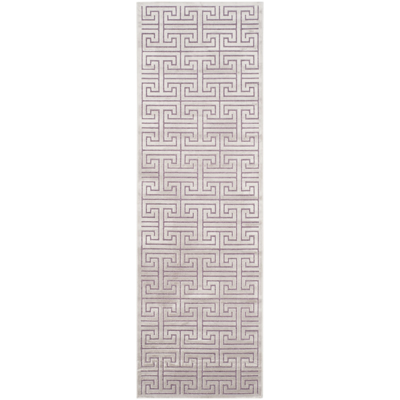 Tapis mauve en coton Richmond, Tapis de couloir 2 pi 3 po x 7 pi