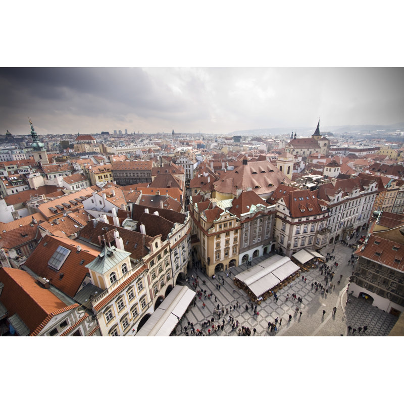 A View Over The City Of Prague by Hwinther - Wrapped Canvas Print, 30cm H x 46cm W
