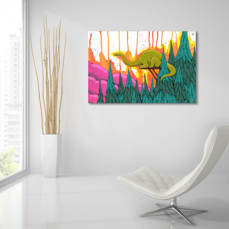 «Overseeing The Range» par Ric Stultz, art mural en verre acrylique, H 24 po x l 36 po x P 0,2 po