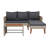 3 Piece Outdoor Sectional Sofa Set