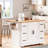 56 Inch Kitchen Island with Drop Leaf, Power Outlet, Shelves, and Drawers, Perfect for Modern Kitchens and Dining Rooms-171134947