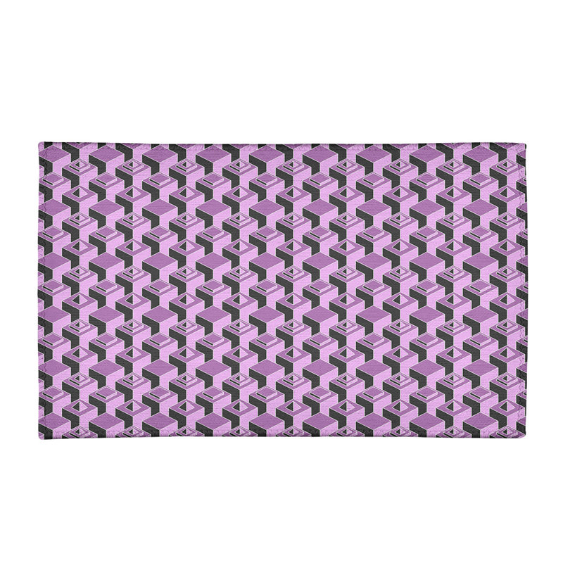 Chenille Geometric Indoor Rug, Rectangle 4' x 6'