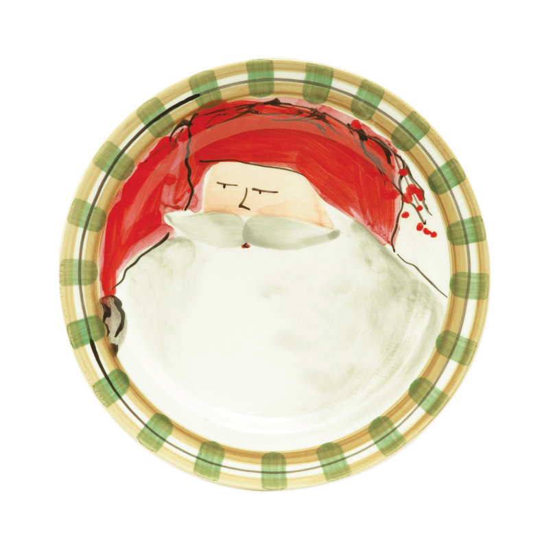 Old St. Nick Handmade Earthenware Dinner Plate