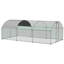 Grand poulailler en métal avec acier galvanisé et toit pour ferme imperméable. Spacieux poulailler. 9,84 pi x 19,68 pi x 6,56 pi. Porte verrouillable. Housse. Conception sans rendez-vous. Fabrication-2140538665