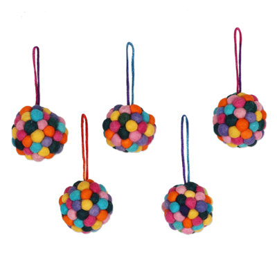 3.1'' Handmade Fabric Ball Ornament