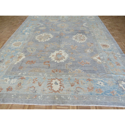 Tapis de la surface en laine 9 pi 6 po x 12 pi 7 po one-of-kind-noué la à la main Brookland