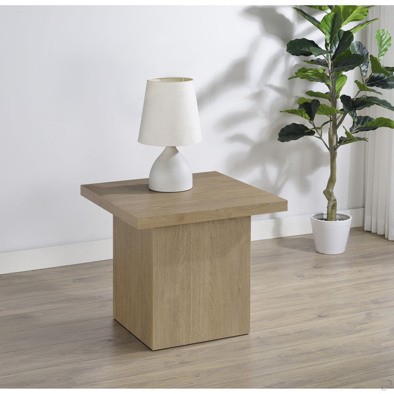 Square Plinth End Table