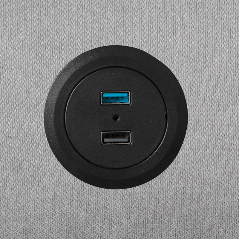 Canapé 71 places l 71 "avec ports USB, Gris clair