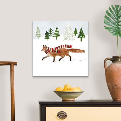 Reproduction d’art sur toile Woodland Christmas II par Victoria Borges