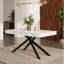 Extendable Metal Base Dining Table-1330830064