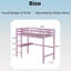 Lit mezzanine simple à structure en bois avec barrière de sécurité et bureau intégré-906487425