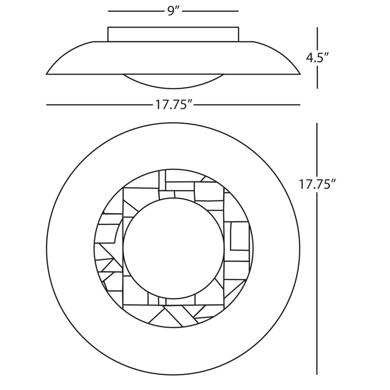 Brut Flush Mount, Polished Nickel