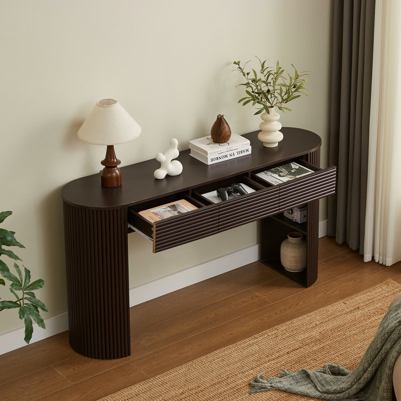 Console rétro avec rangement, Espresso