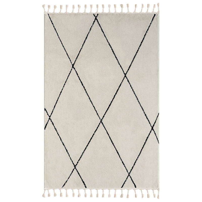 Charm Tapis white Rug, Rectangle 140 x 200cm