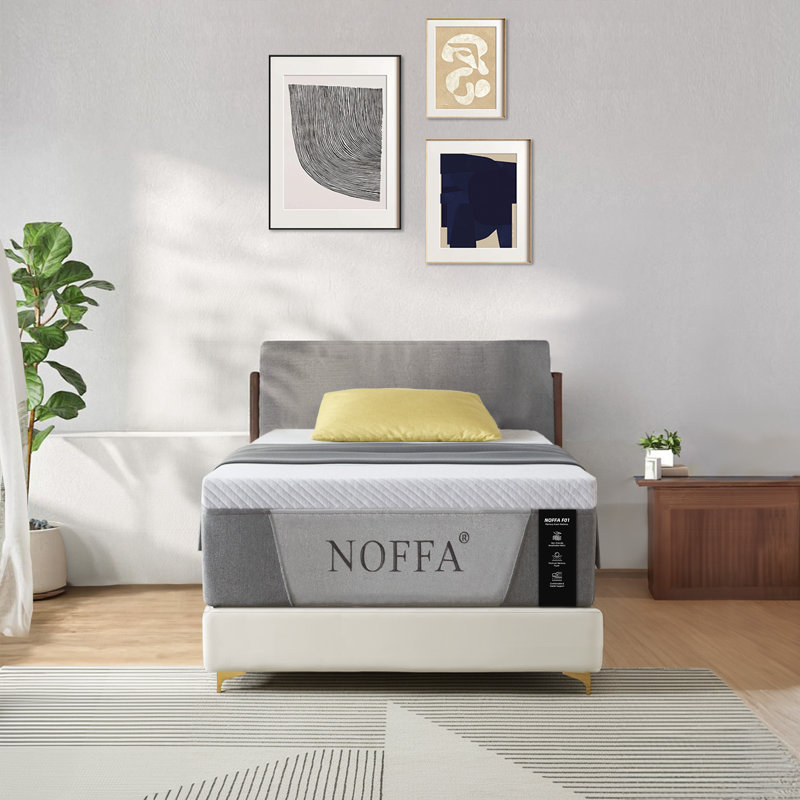 Twin Mattress 12 Inch Memory Foam Mattress With Ergonomic Wave Pillows Set Of 2 - Medium Firm - Pressure Relief & Edge Support,Certipur-US Certified