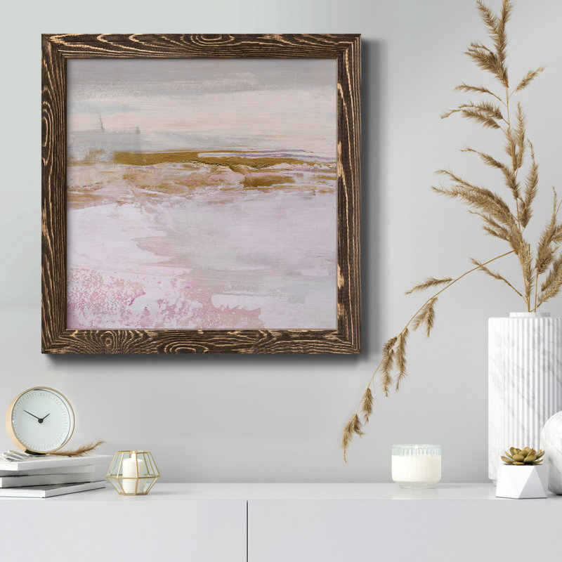 Toile encadrée Magenta Skyline I-Premium - prête à être accrochée, H 35,5 po x l 35,5 po x P 1,5 po, Noyer