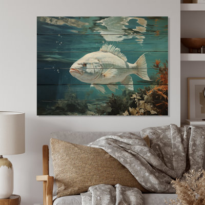 Pêche, sérénité, mers II sur bois