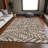Premium Machine Washable Prisco Brown Rug-655867331