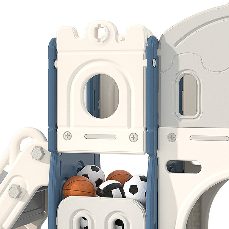 Isulf Zoomie Kids Indoor Slide, Grey/Blue