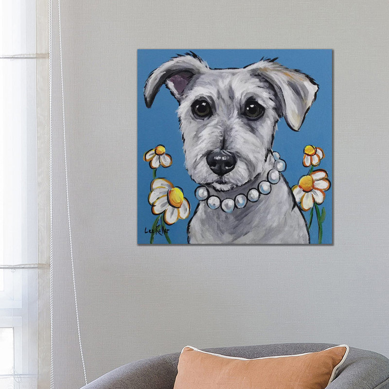 Schnauzer - Daisy - Wrapped Canvas Print, 66.04 cm H x 66.04 cm W x 1.91 cm D