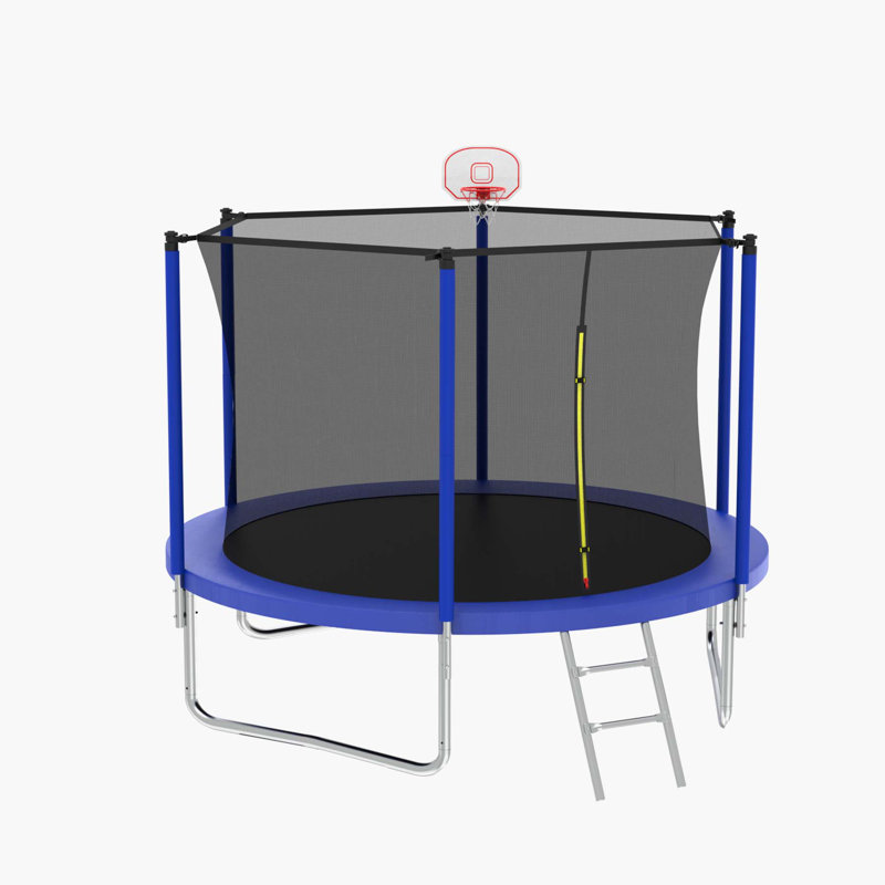 Trampoline de cour arrière avec enceinte de sécurité Beyong, Bleu