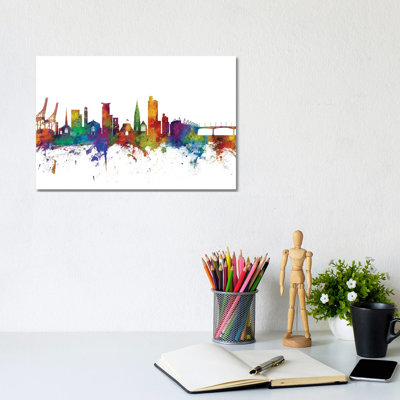 Southampton, England Skyline by Michael Tompsett - Wrapped Canvas Gallery-Wrapped Canvas Giclée