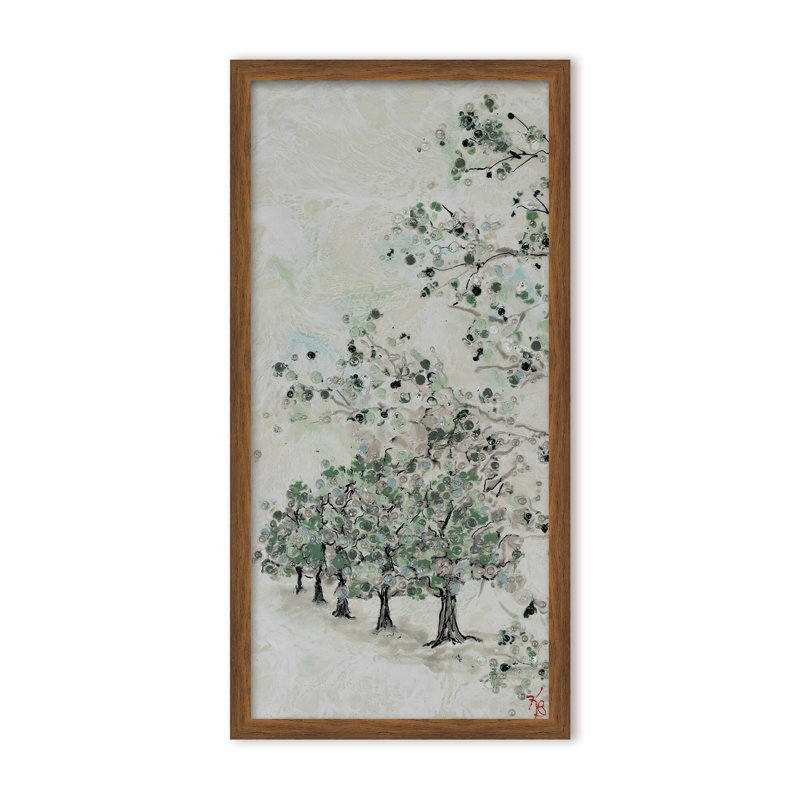 Nature Inspired "Budding Spring" Canvas Wall Art By , 48" H x 24" W x 2.375" D, Framed Canvas, Gold