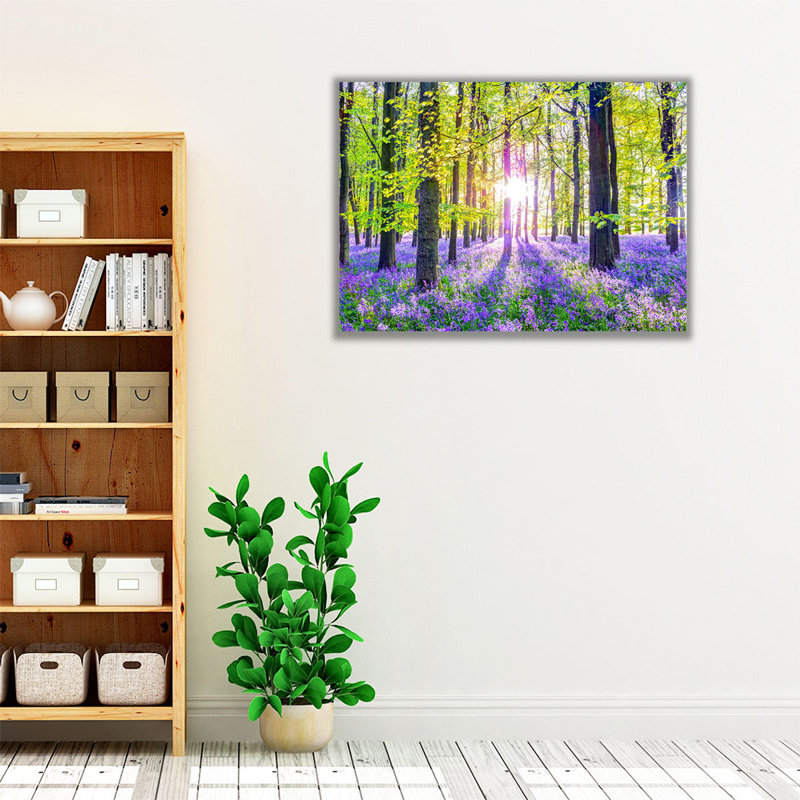 Bluebells Forest - reproduction d'art sur toile, H 36 po x l 48 po