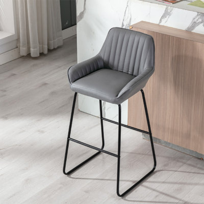 Atreju Upholstered Counter Stool with Metal Frame