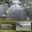 Outsunny Polycarbonate Greenhouse Walk-In Sliding Door-857897966-857897967