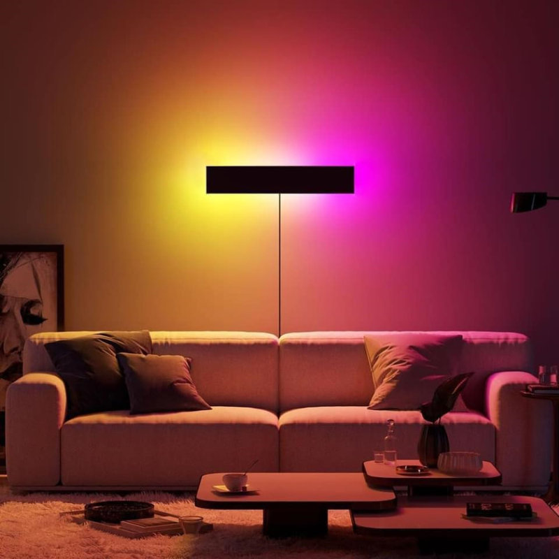 Lampe murale noire / câblée, H 32 po x l 4 po x P 2 po