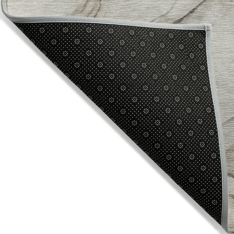 Tapis intérieur antidérapant beige et gris 2 pi x 3 pi