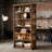 Stylish Farmhouse Style Storage Cabinet With Spacious Bookshelf, Adjustable Shelves And Durable MDF Construction