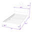 Lit plateforme tapissier avec tête de lit en forme de couronne-623181191