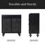Armoire d'appoint Art avec 2 portes, armoire buffet avec rangement, armoire de rangement décorative patinée avec motif en relief pour le salon de la salle à manger