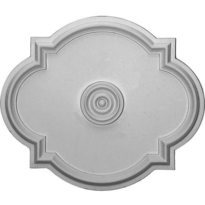 Endurathane Waltz Ceiling Medallion, 24"W x 20 1/2"H x 1 1/8"P (Fits Canopies up to 5 1/4"), Factory Primed