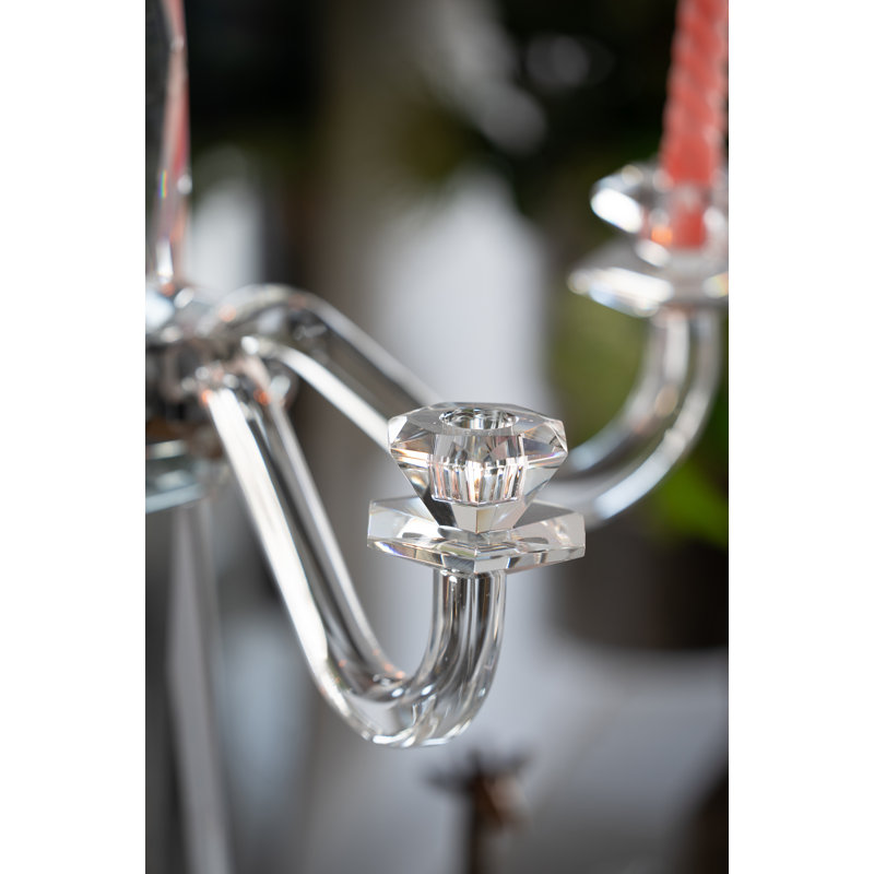 28.5'' H Crystal Tabletop Candlestick