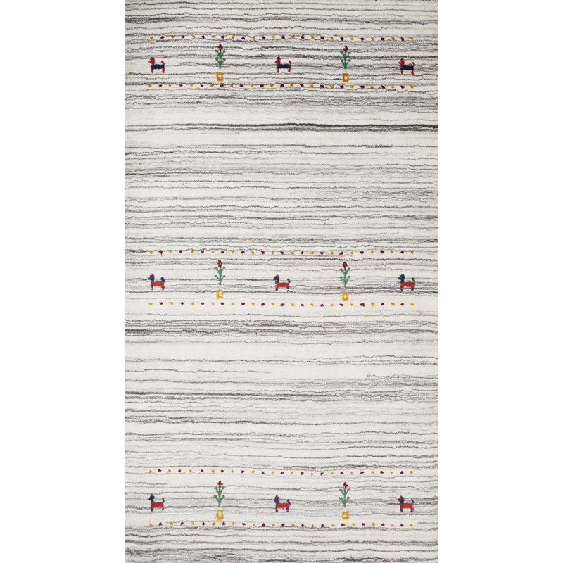 Tribal Gabbeh Style Handmade Rug 3x5