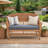 Loveseat Olefin Cushion- Dark Grey-315859451