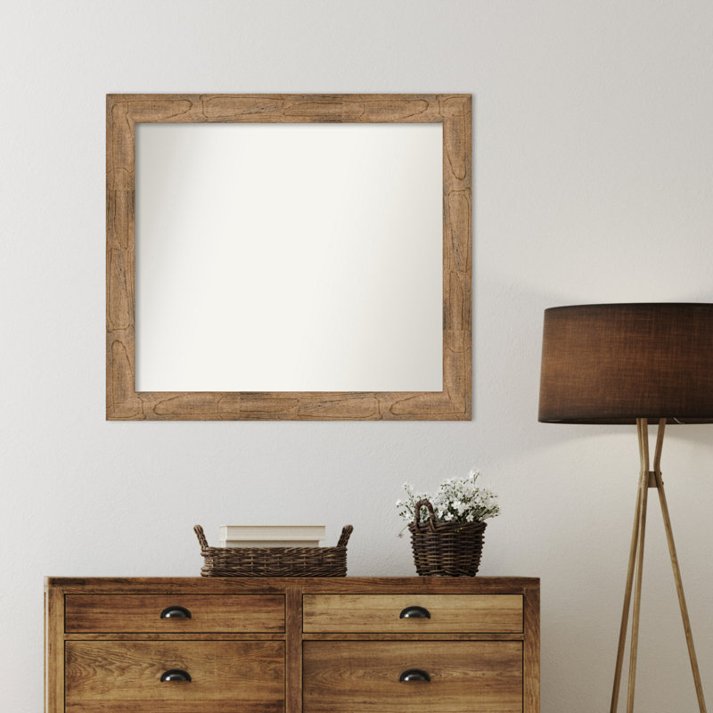 Timmy Solid Wood Wall Mirror, 33.5" x 37.5", Rectangle