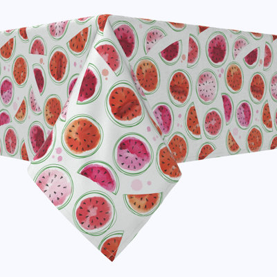Rectangular Tablecloth, 100% Cotton, 52X104", Watermelon Design