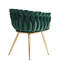 Abdurrahim Velvet Dining Chair - Ergonomic Tufted Back and Metal Legs - Button Back Armchair for Dining Room Living Room Restaurants-123096725-70052657