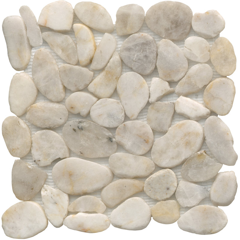 Rivera Pebbles™ Sized Natural Stone Pebble Tile, Beige
