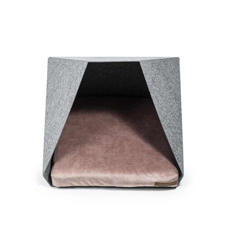 Polyester Pet Bed, Grey/Pink
